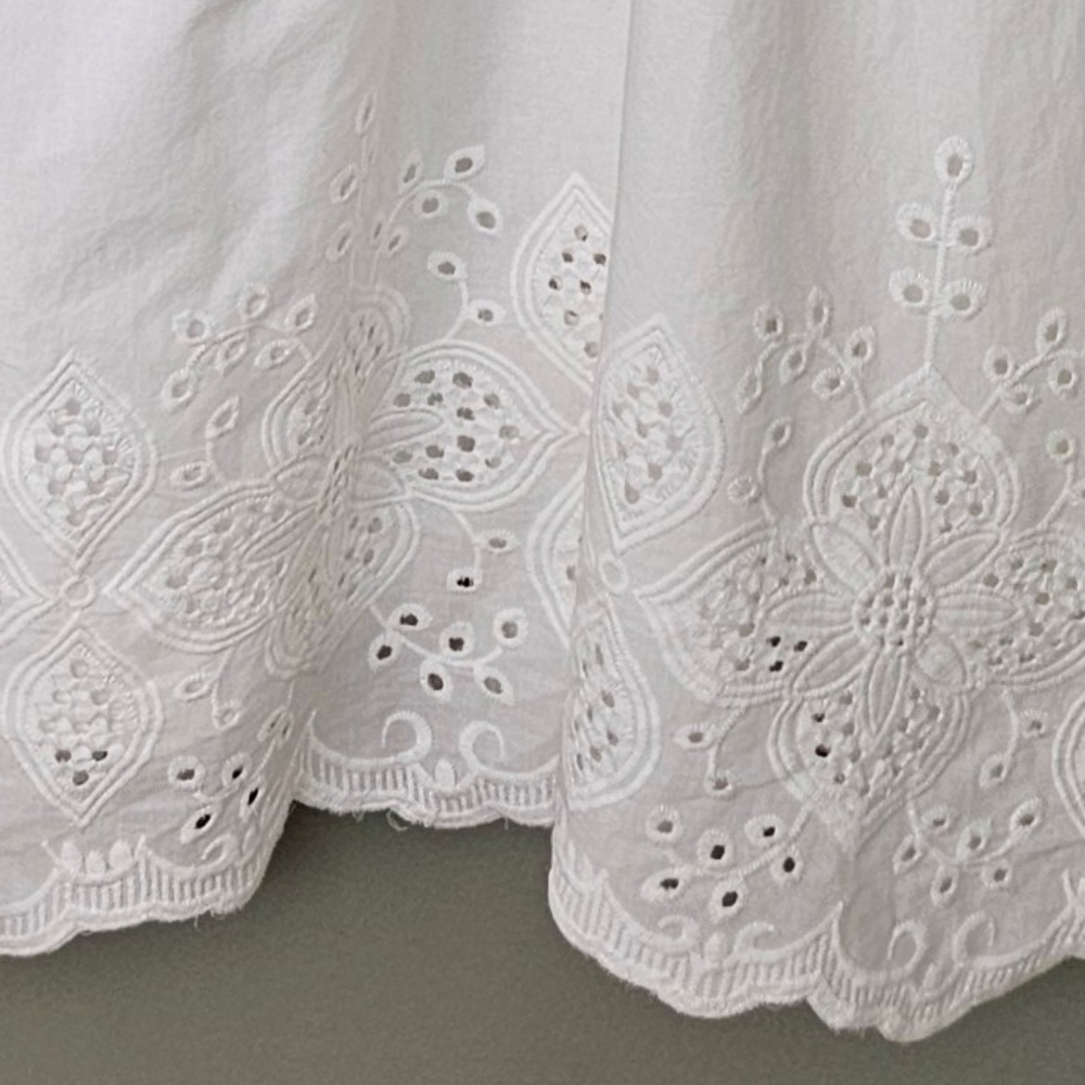 Lulus Stylish Merriment White Puff Sleeve Embroidered Midi Dress - Picture 7 of 12